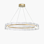 Acoustic Postmodern Luxury Water Wave Glass Metal Chandelier - Lamp Outdoor