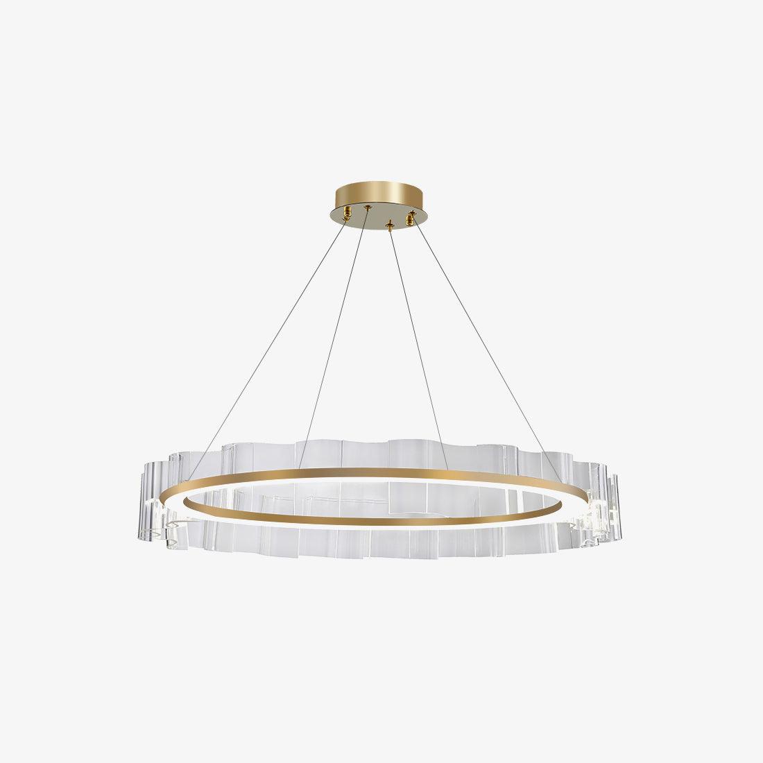 Acoustic Postmodern Luxury Water Wave Glass Metal Chandelier - Lamp Outdoor