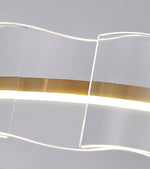 Acoustic Postmodern Luxury Water Wave Glass Metal Chandelier - Lamp Outdoor