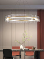 Acoustic Postmodern Luxury Water Wave Glass Metal Chandelier - Lamp Outdoor