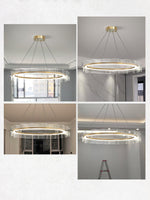 Acoustic Postmodern Luxury Water Wave Glass Metal Chandelier - Lamp Outdoor