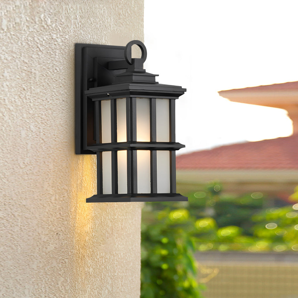 Outdoor Waterproof Aluminum Black European Style Exterior Wall Lights - Lamp Outdoor