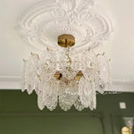 Lustra Chandelier Wave Glass Wrought Iron Elegant - Letslighting