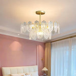 Lustra Chandelier Wave Glass Wrought Iron Elegant - Letslighting