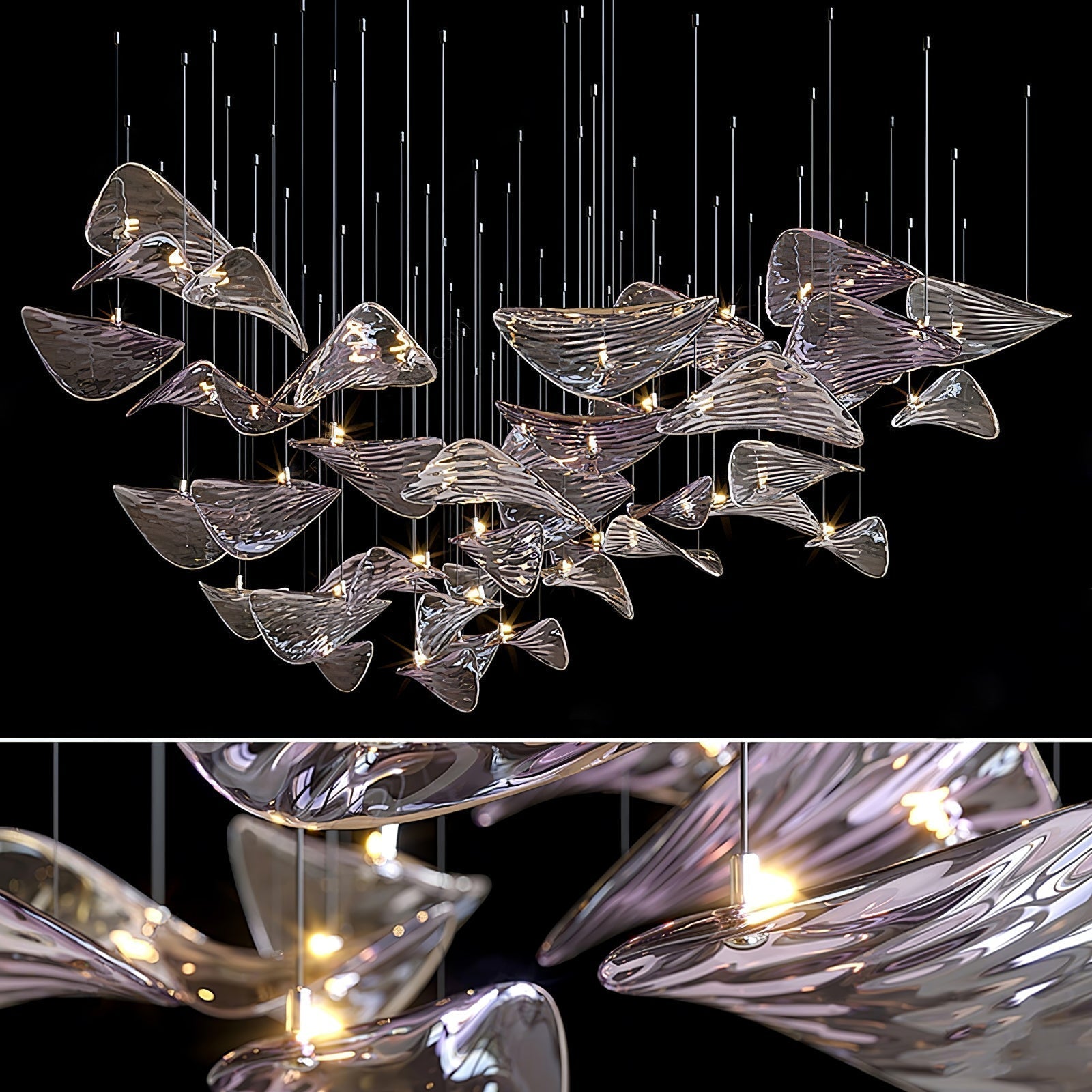 Eurrinia Butterfly Gold Metal Pendant Light - Lamp Outdoor