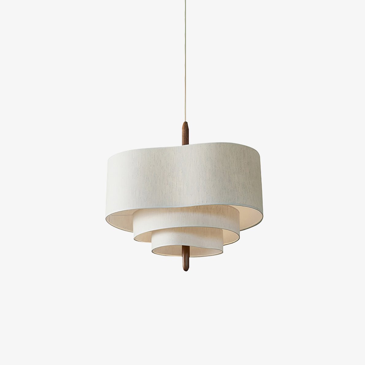 Eldorora Elegance Wave Ladder Wood Fabric Pendant Lamp - Lamp Outdoor