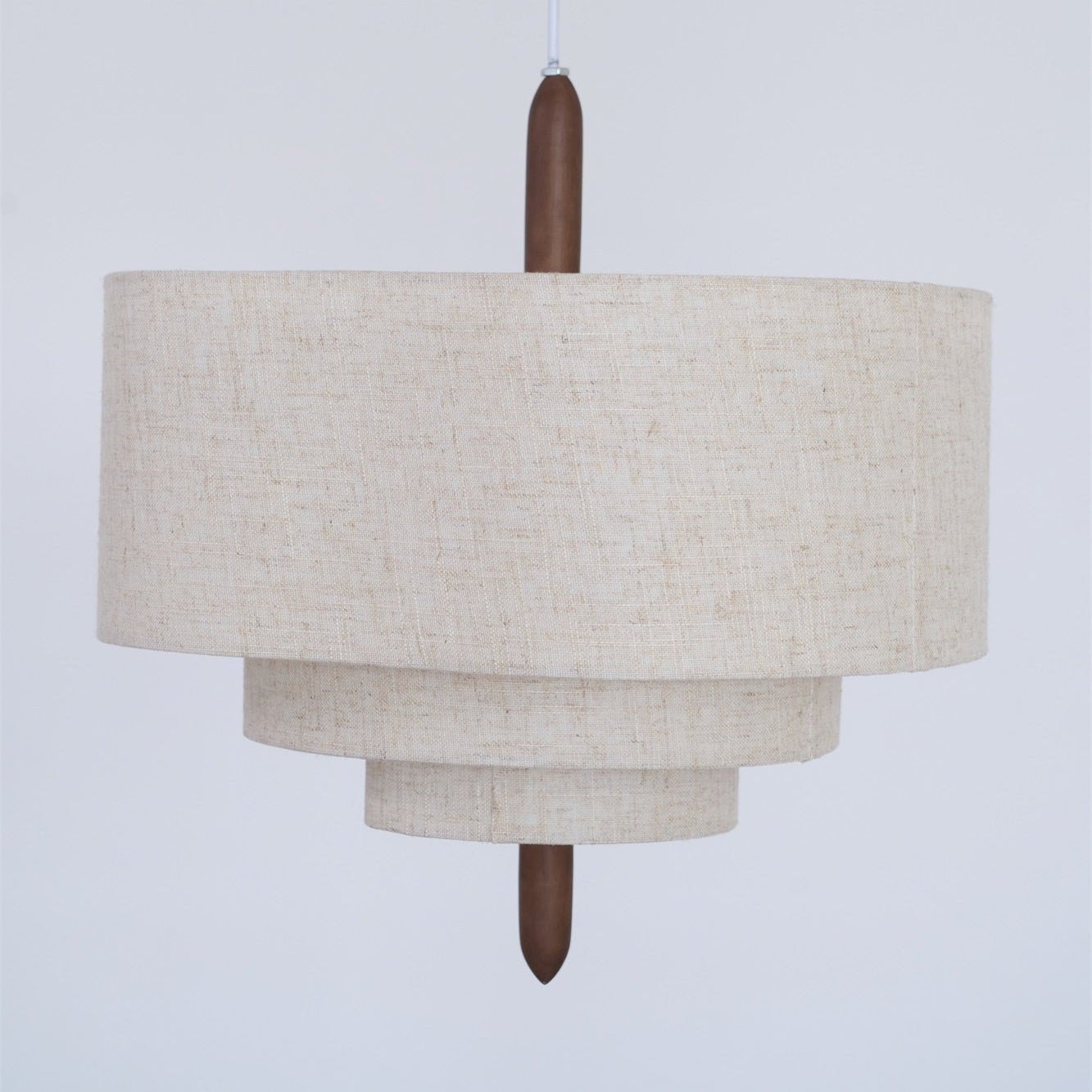 Eldorora Elegance Wave Ladder Wood Fabric Pendant Lamp - Lamp Outdoor