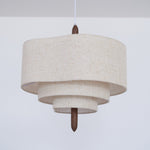 Eldorora Elegance Wave Ladder Wood Fabric Pendant Lamp - Lamp Outdoor