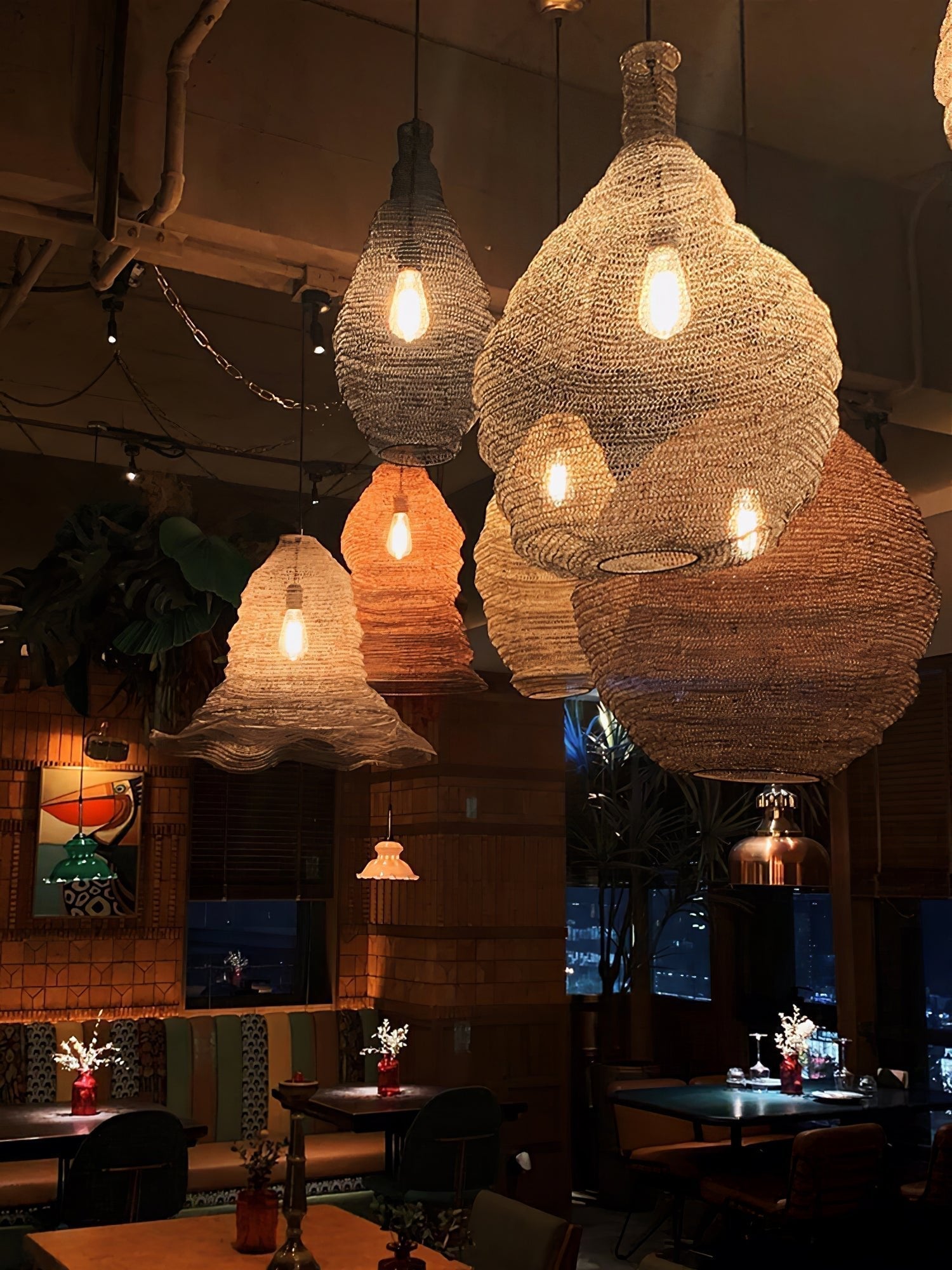 Hive Industrial Wire Pendant Lamps - Lamp Outdoor
