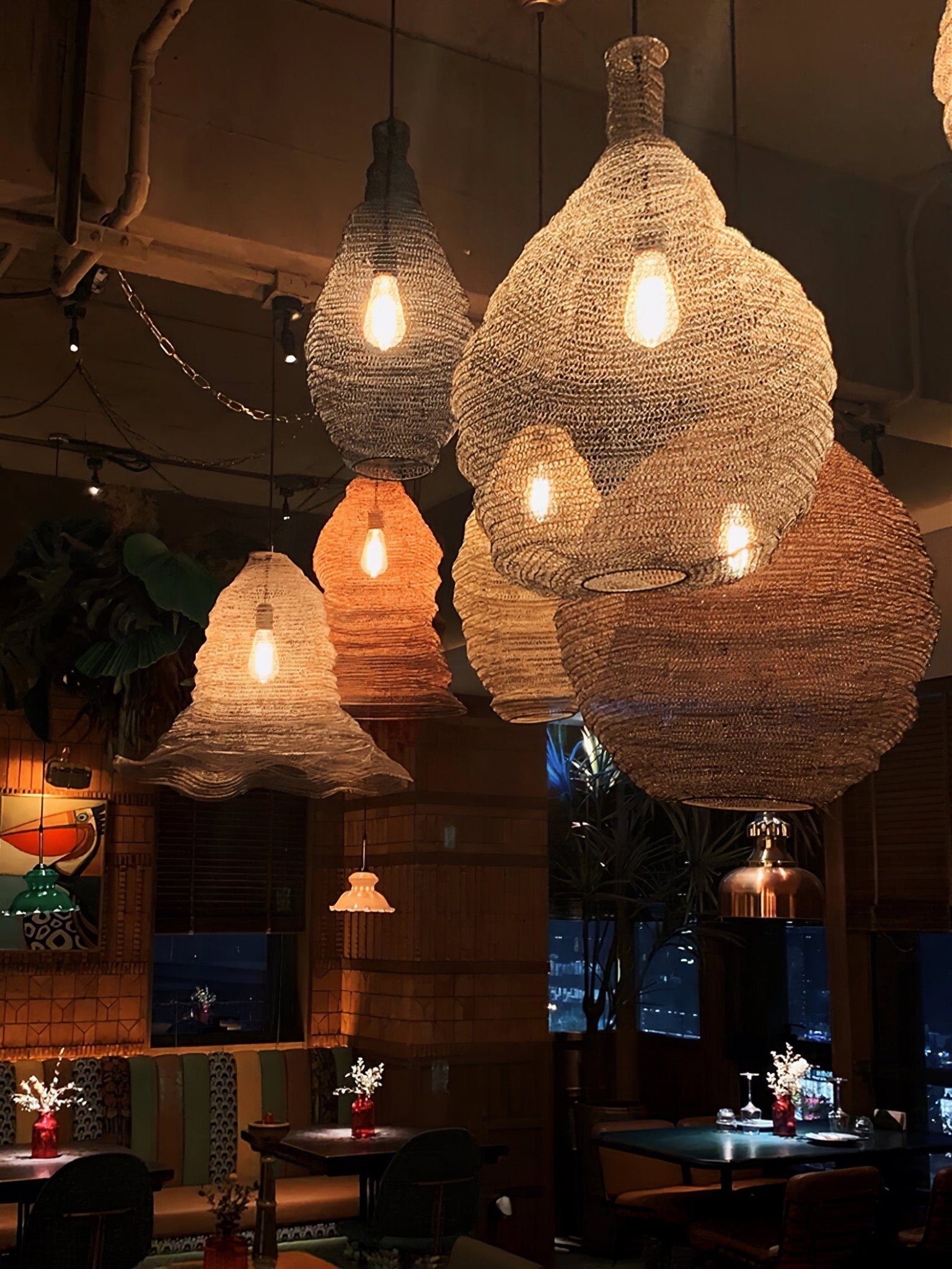 Hive Industrial Wire Pendant Lamps - Lamp Outdoor