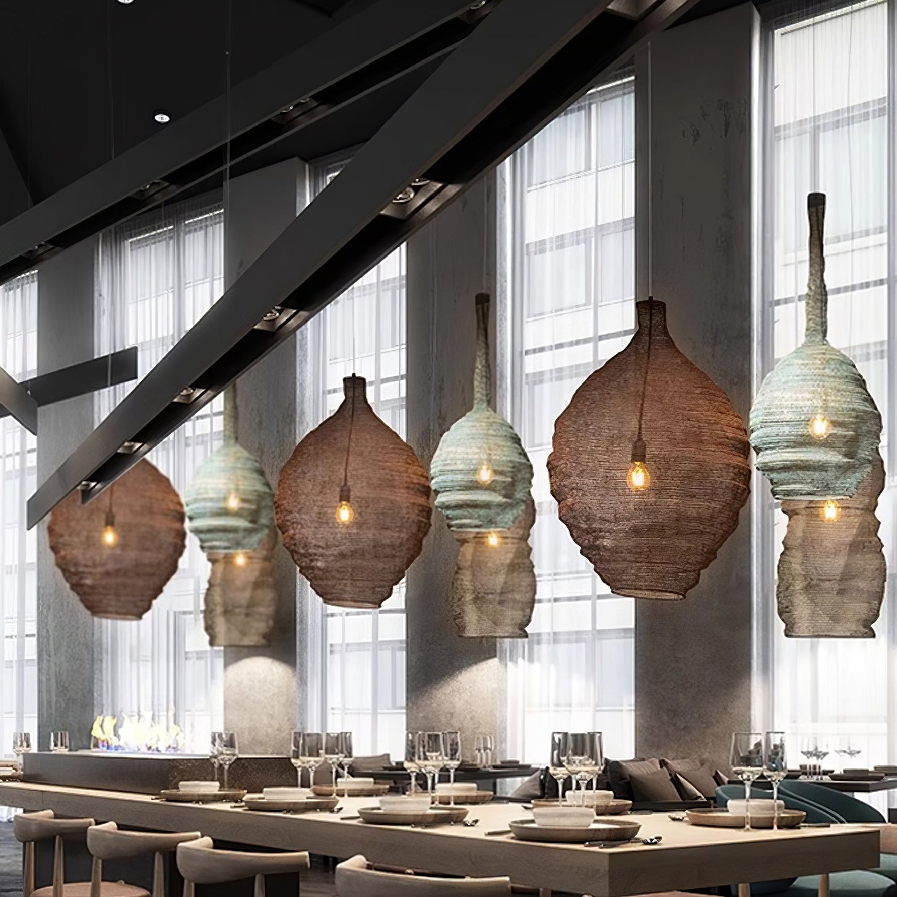 Hive Industrial Wire Pendant Lamps - Lamp Outdoor
