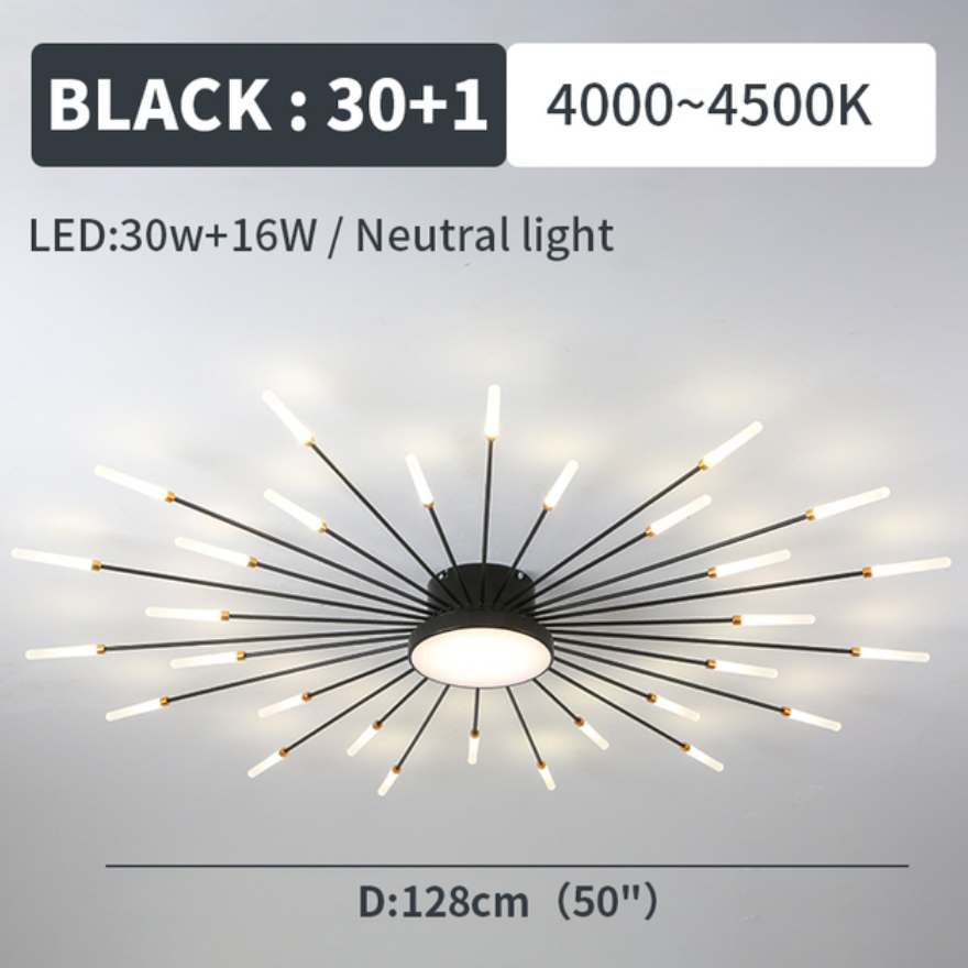Wesley Modern Home Decoration Fireworks LED Ceiling Light - Lamp Outdoor