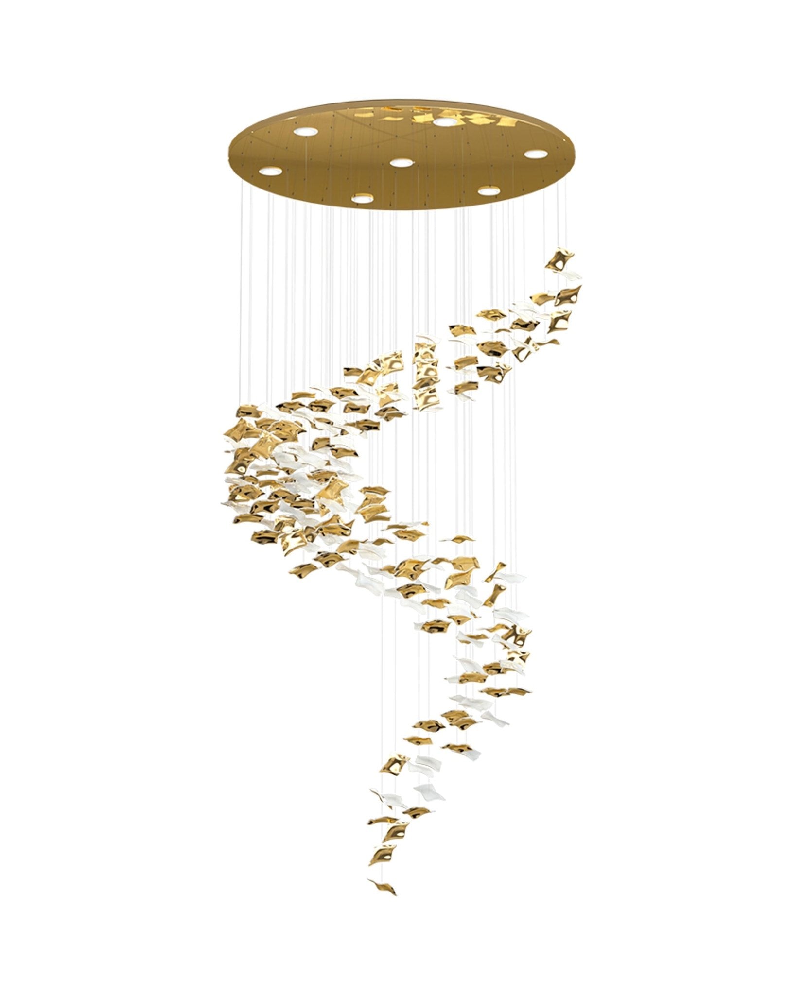 Viliros Glass Spiral Pendant Light - Lamp Outdoor