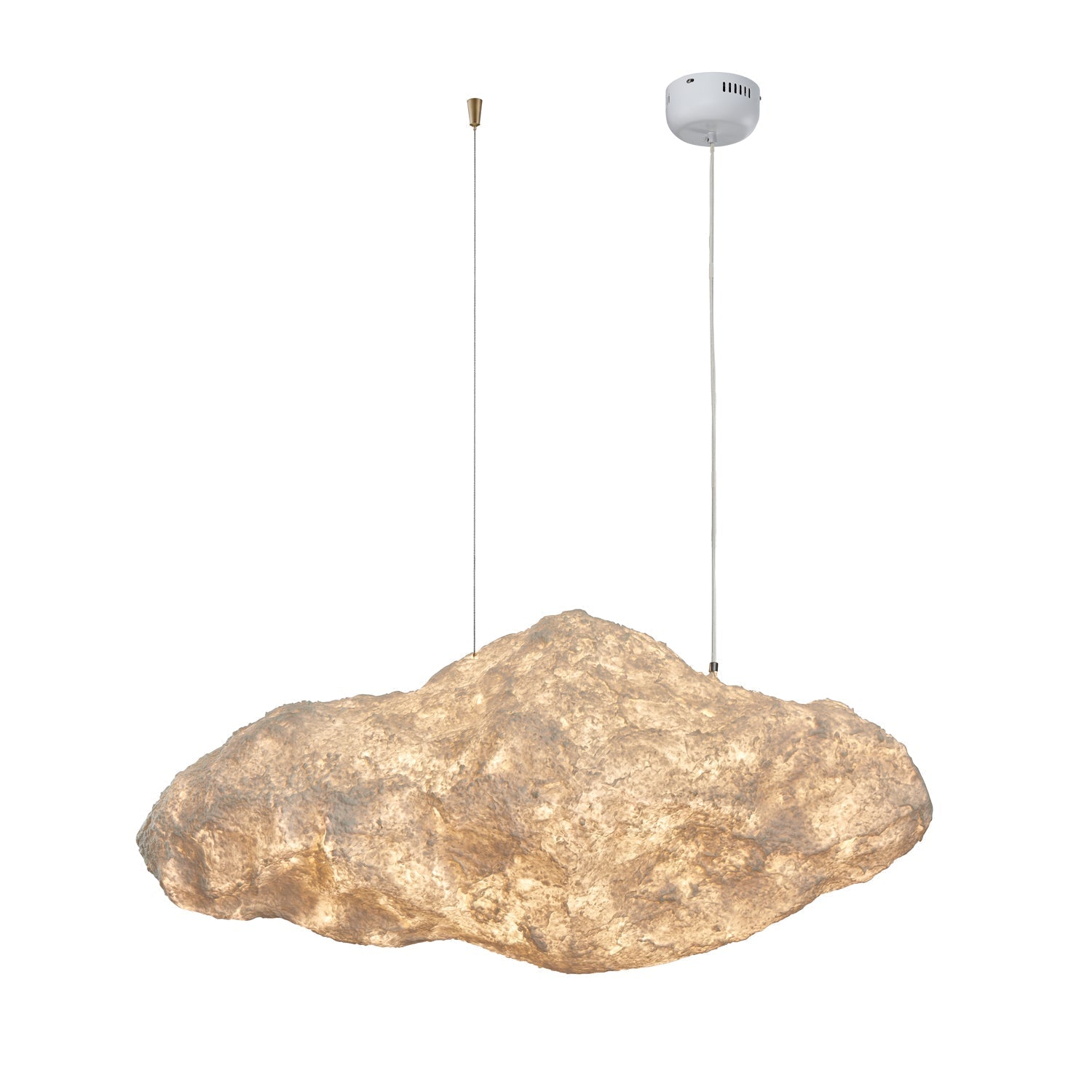 Elliros Textured Paper Pulp Pendant Light - Lamp Outdoor