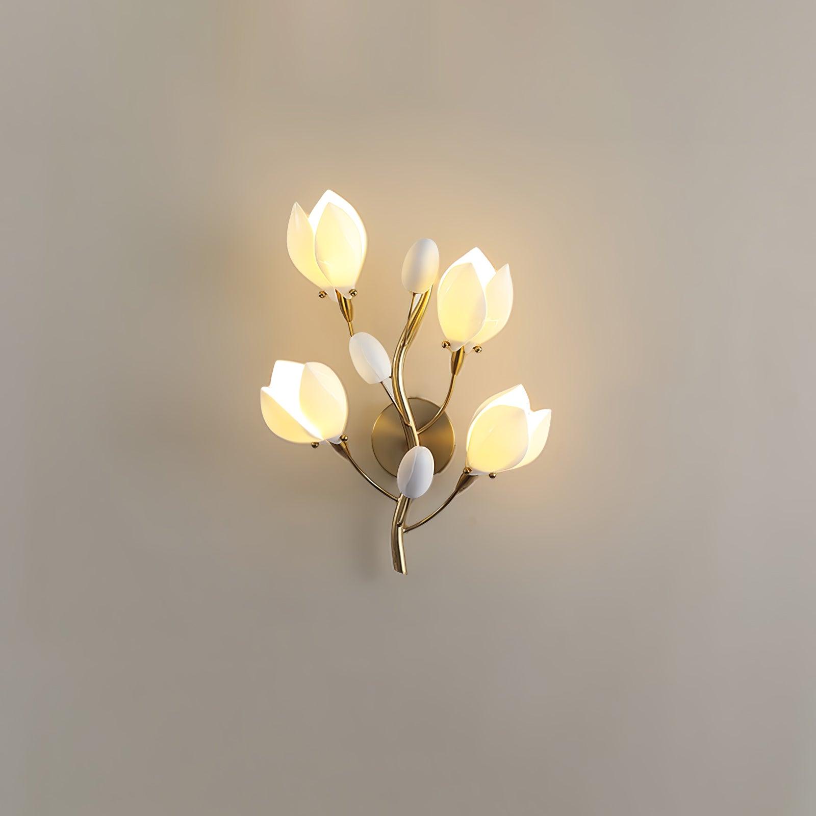 Porcelain Magnolia Wall Lamp - Lamp Outdoor