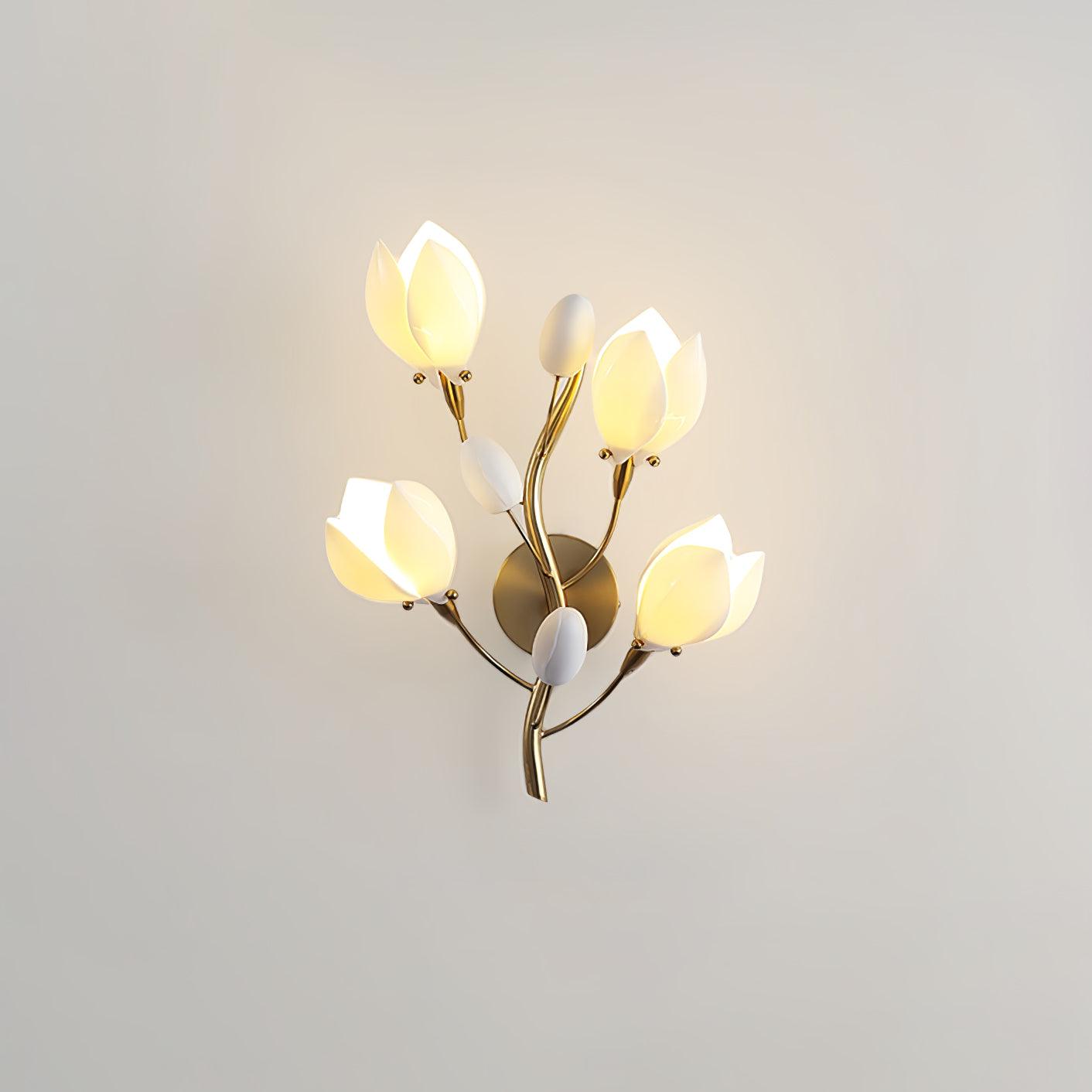 Porcelain Magnolia Wall Lamp - Lamp Outdoor