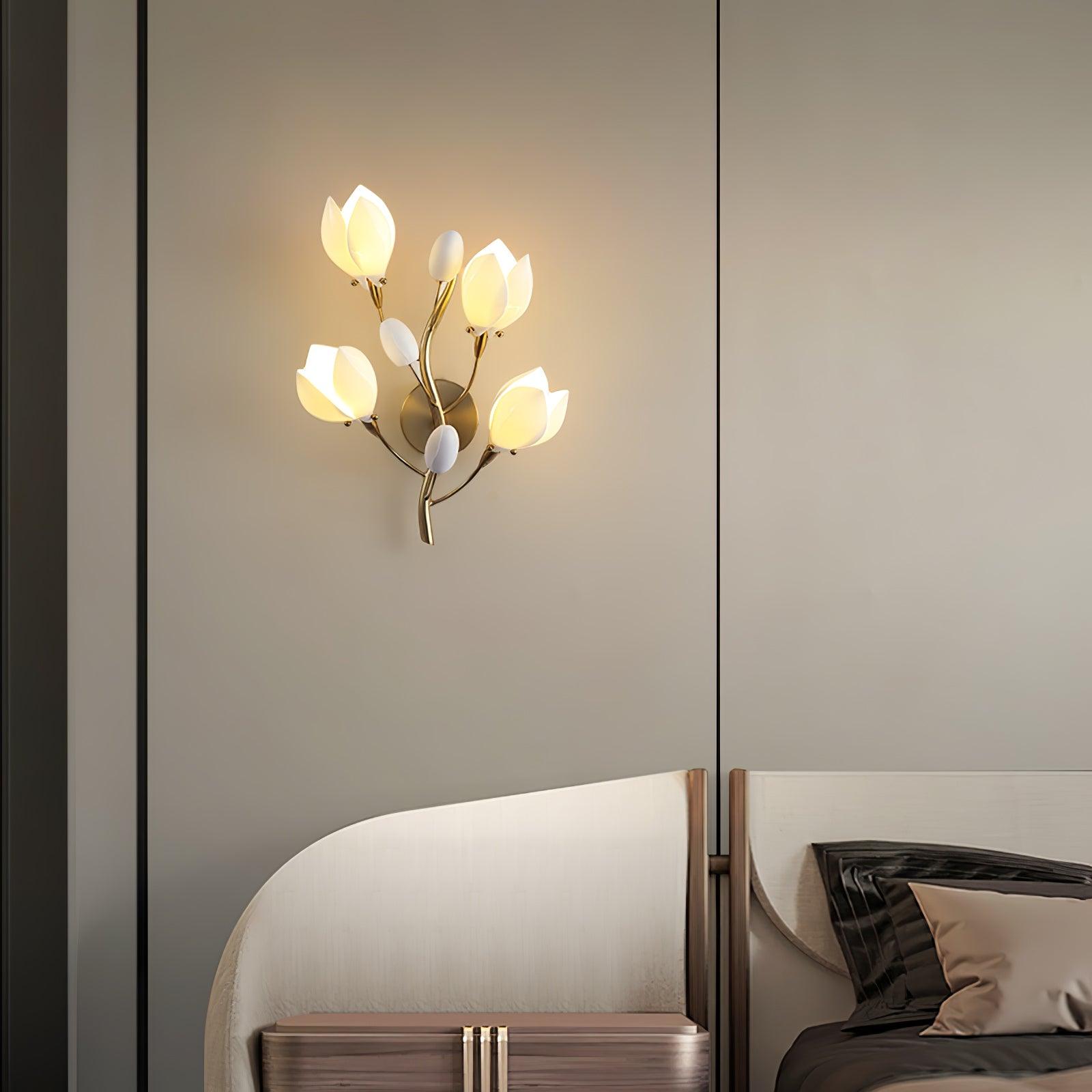 Porcelain Magnolia Wall Lamp - Lamp Outdoor