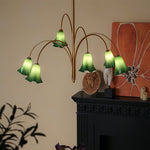 EmeraldBell Glass Pendant Chandelier - Lamp Outdoor