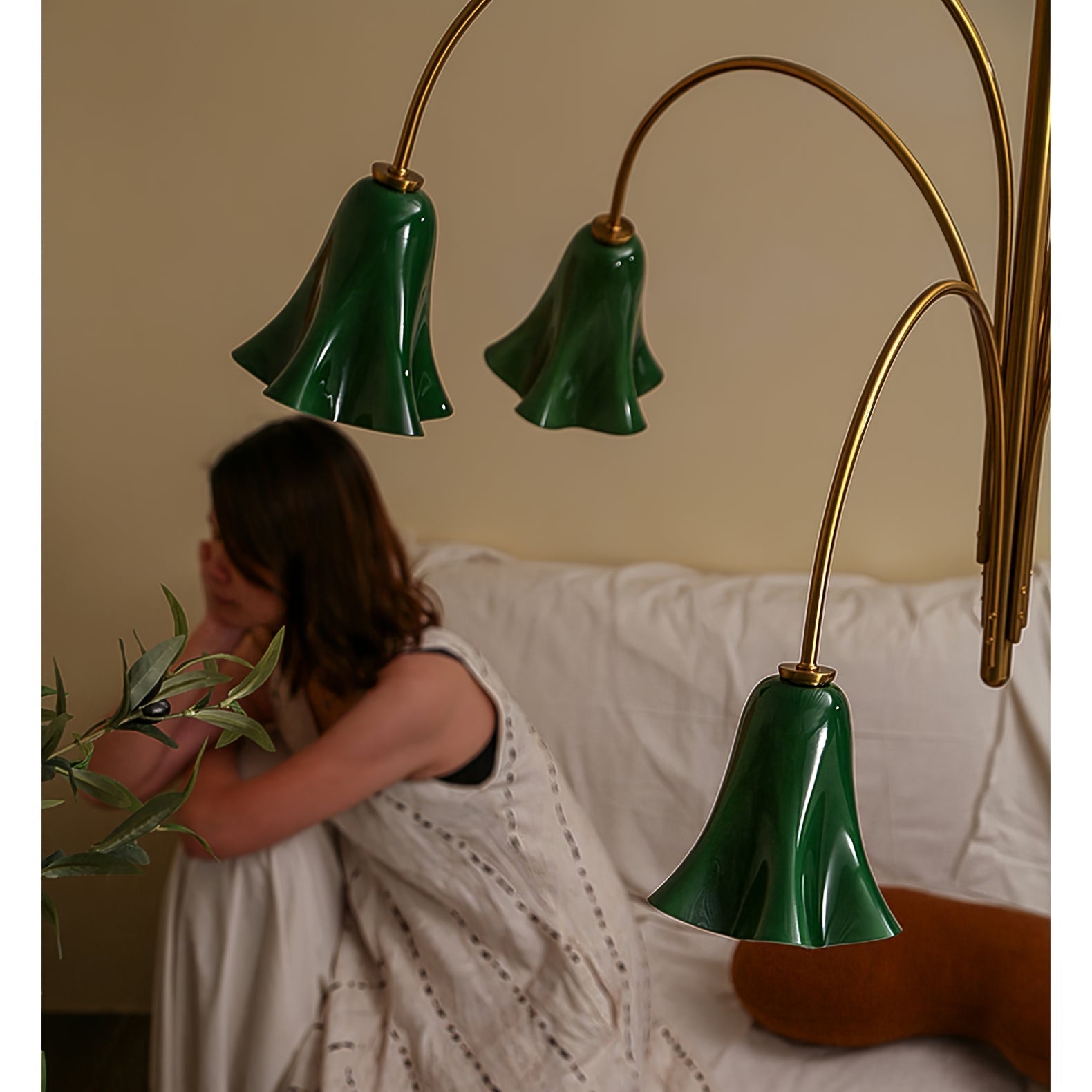EmeraldBell Glass Pendant Chandelier - Lamp Outdoor