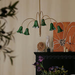 EmeraldBell Glass Pendant Chandelier - Lamp Outdoor