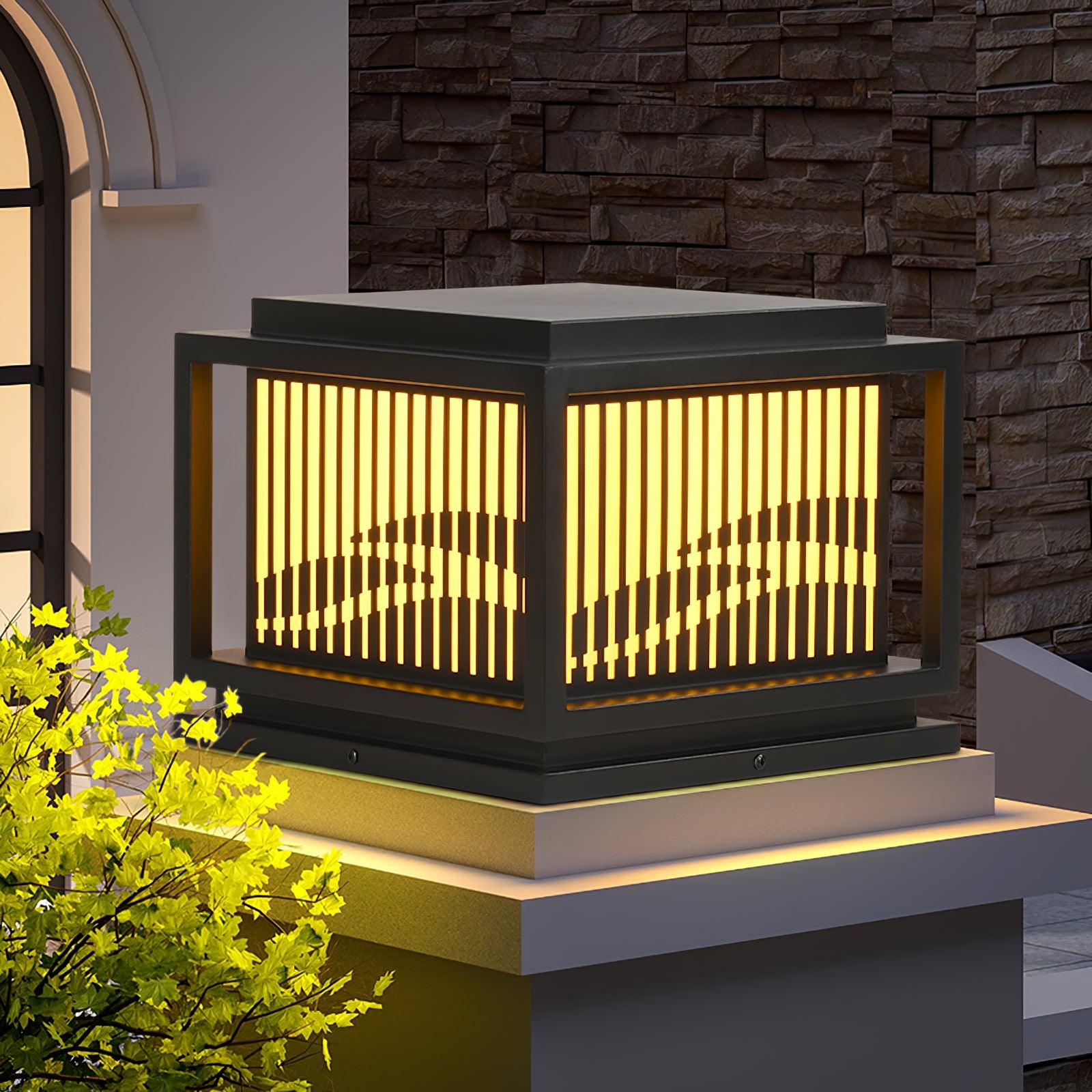 Window Grille Outdoor Post Light - Lamp Outdoor