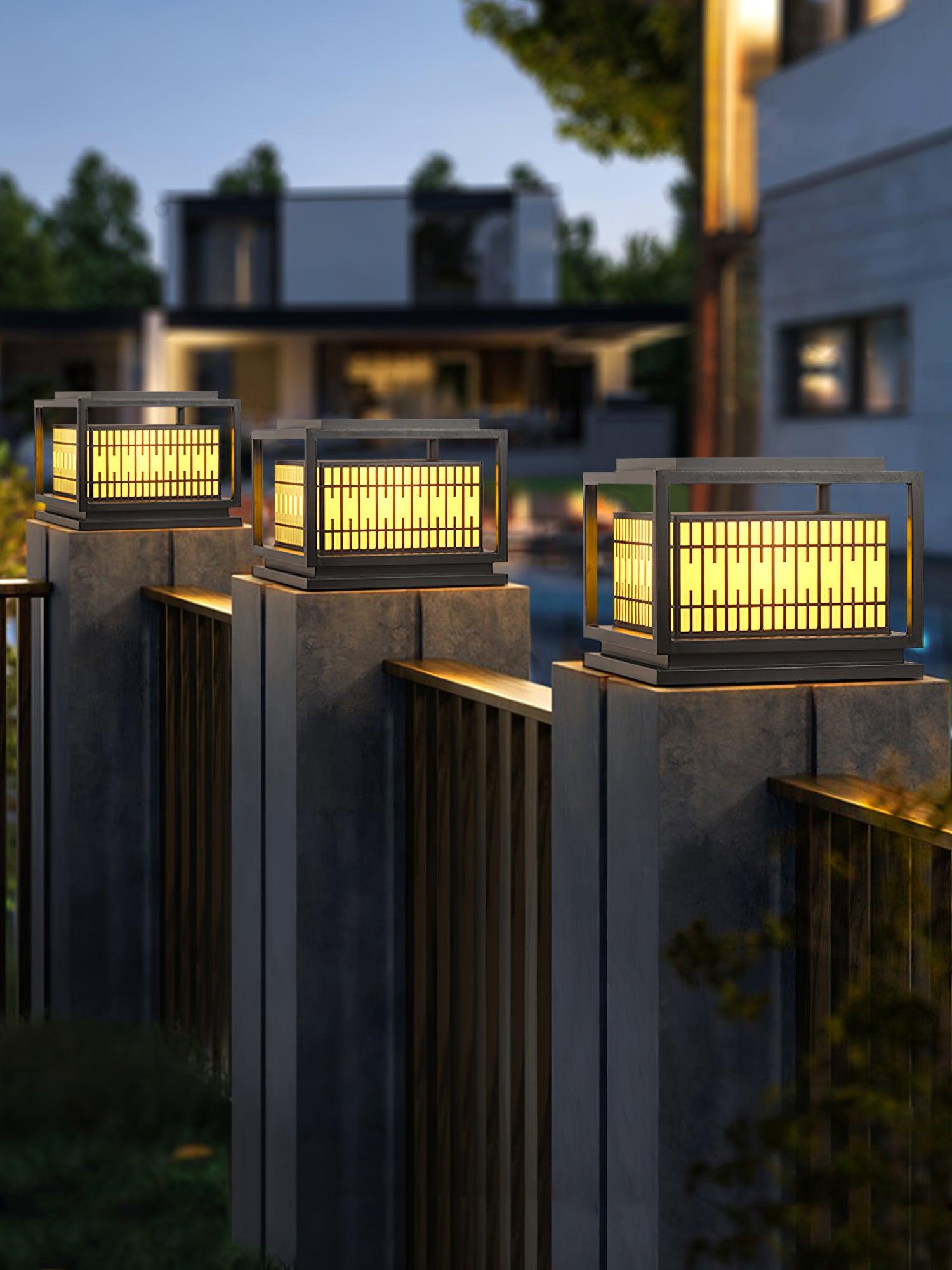 Window Grille Outdoor Post Light - Lamp Outdoor