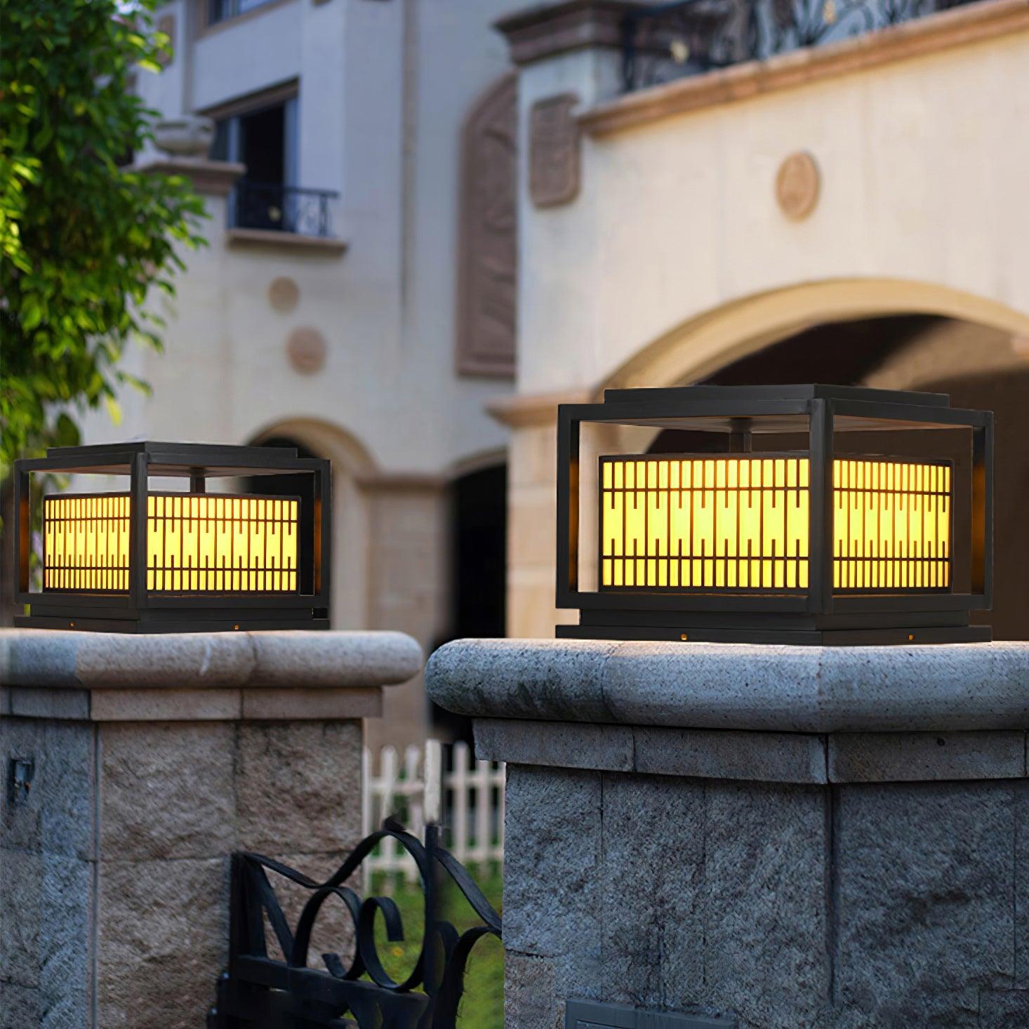 Window Grille Outdoor Post Light - Lamp Outdoor