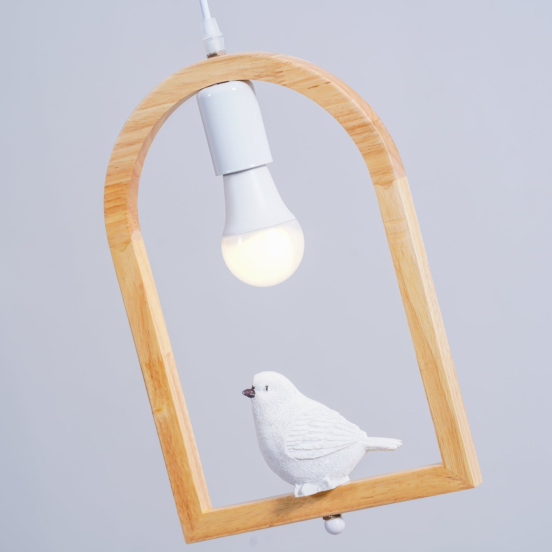 Wood Bird Resin Pendant Light - Lamp Outdoor
