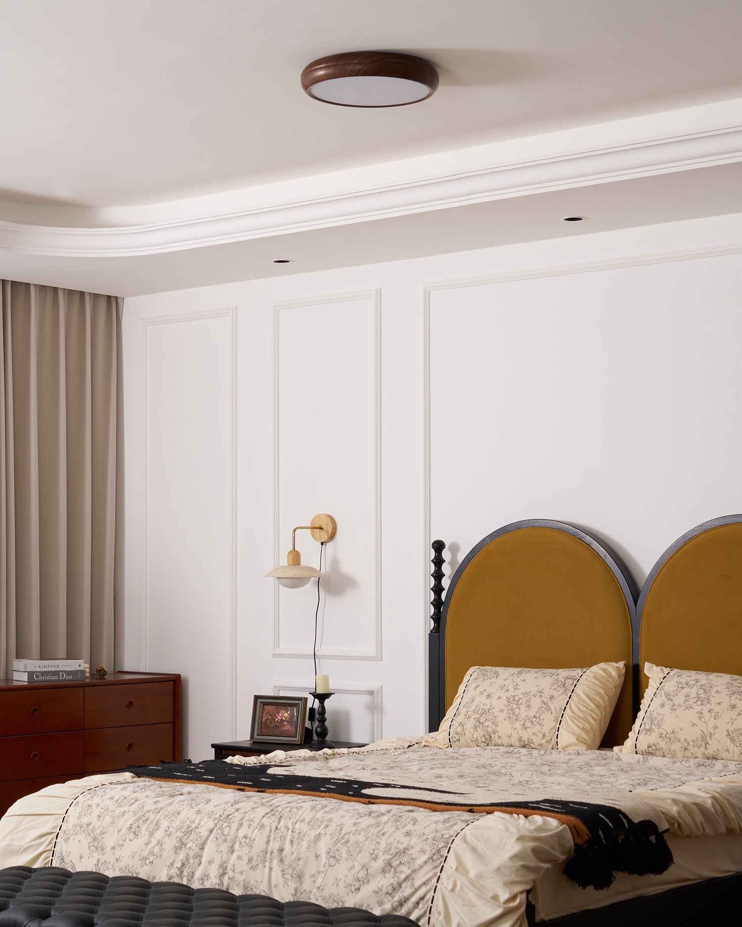 Wood Grain Round Ceiling Lamp - Lamp Outdoor