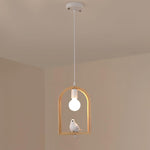 Wood Bird Resin Pendant Light - Lamp Outdoor