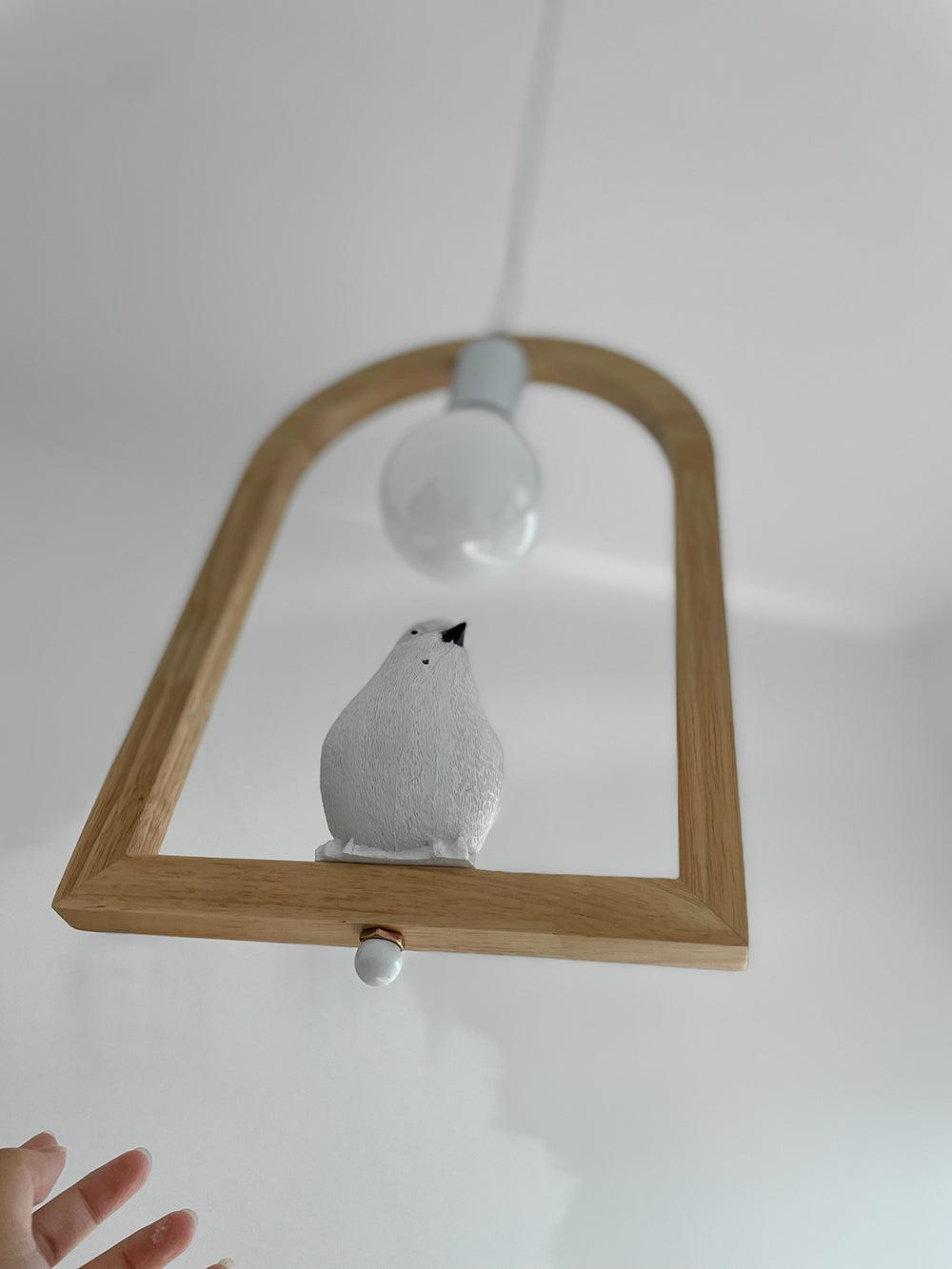 Wood Bird Resin Pendant Light - Lamp Outdoor