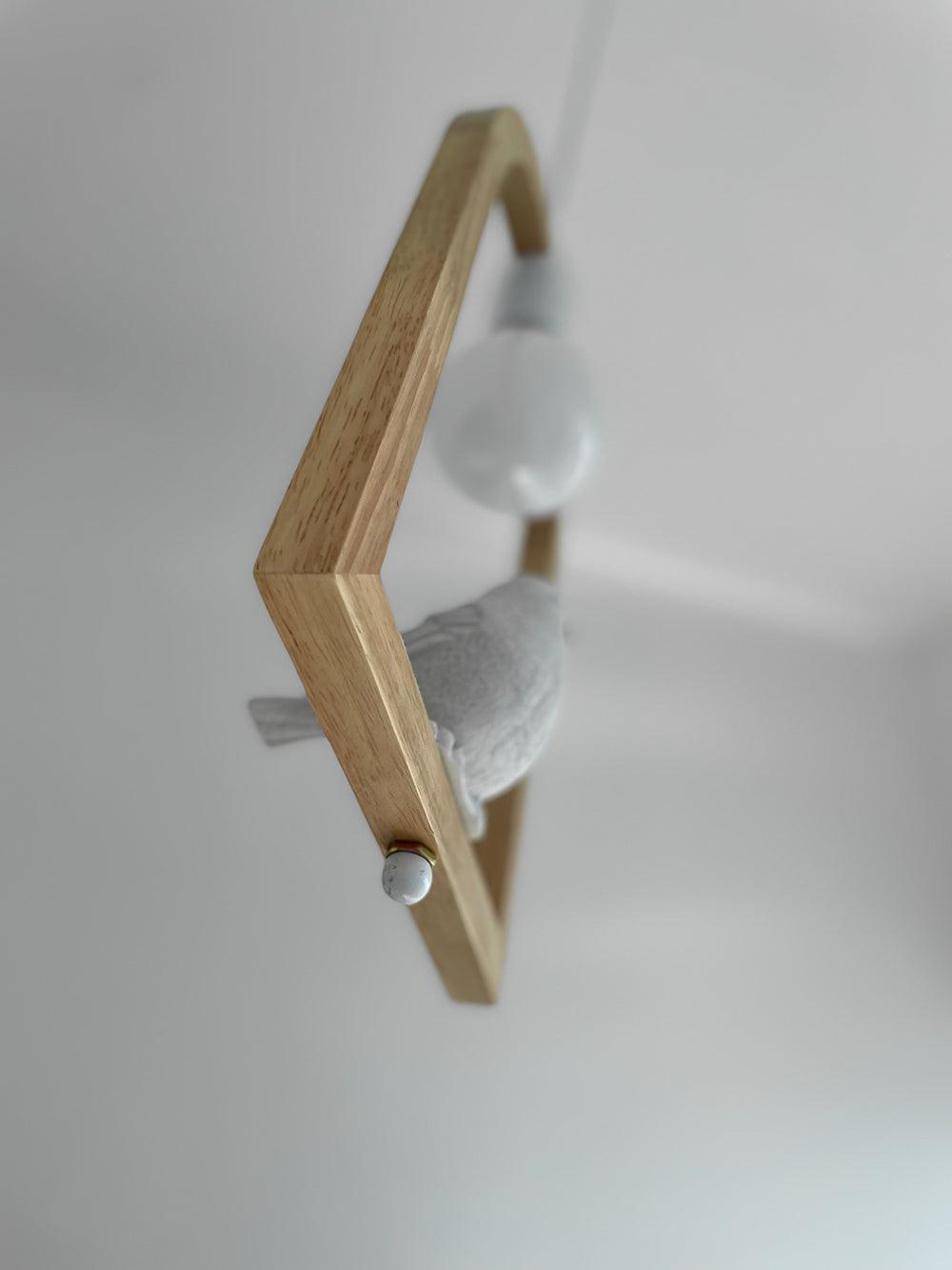 Wood Bird Resin Pendant Light - Lamp Outdoor