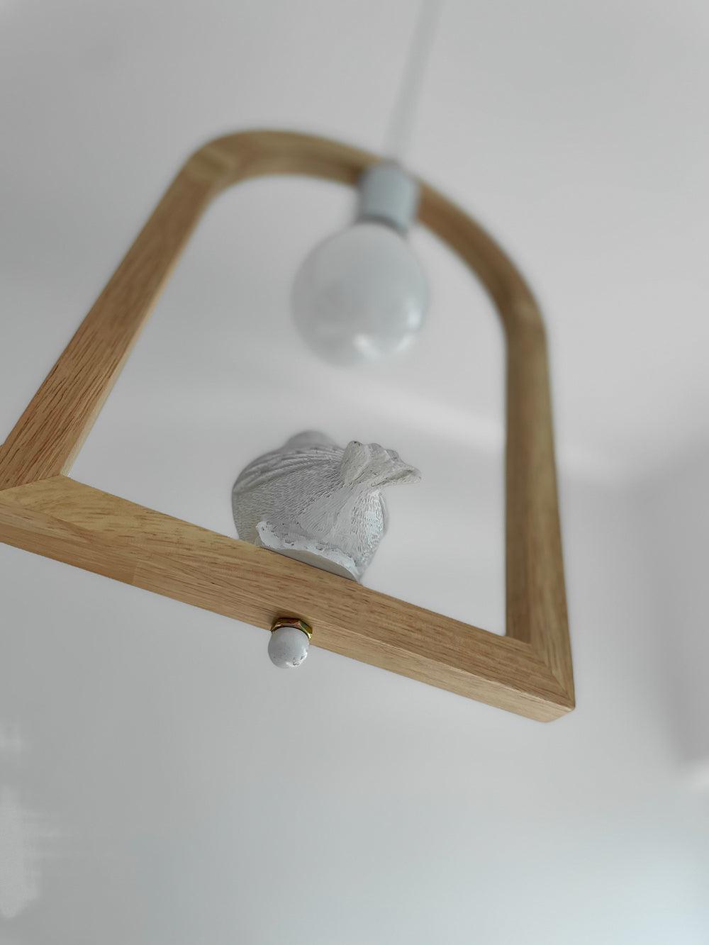Wood Bird Resin Pendant Light - Lamp Outdoor