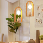 Wood Bird Resin Pendant Light - Lamp Outdoor