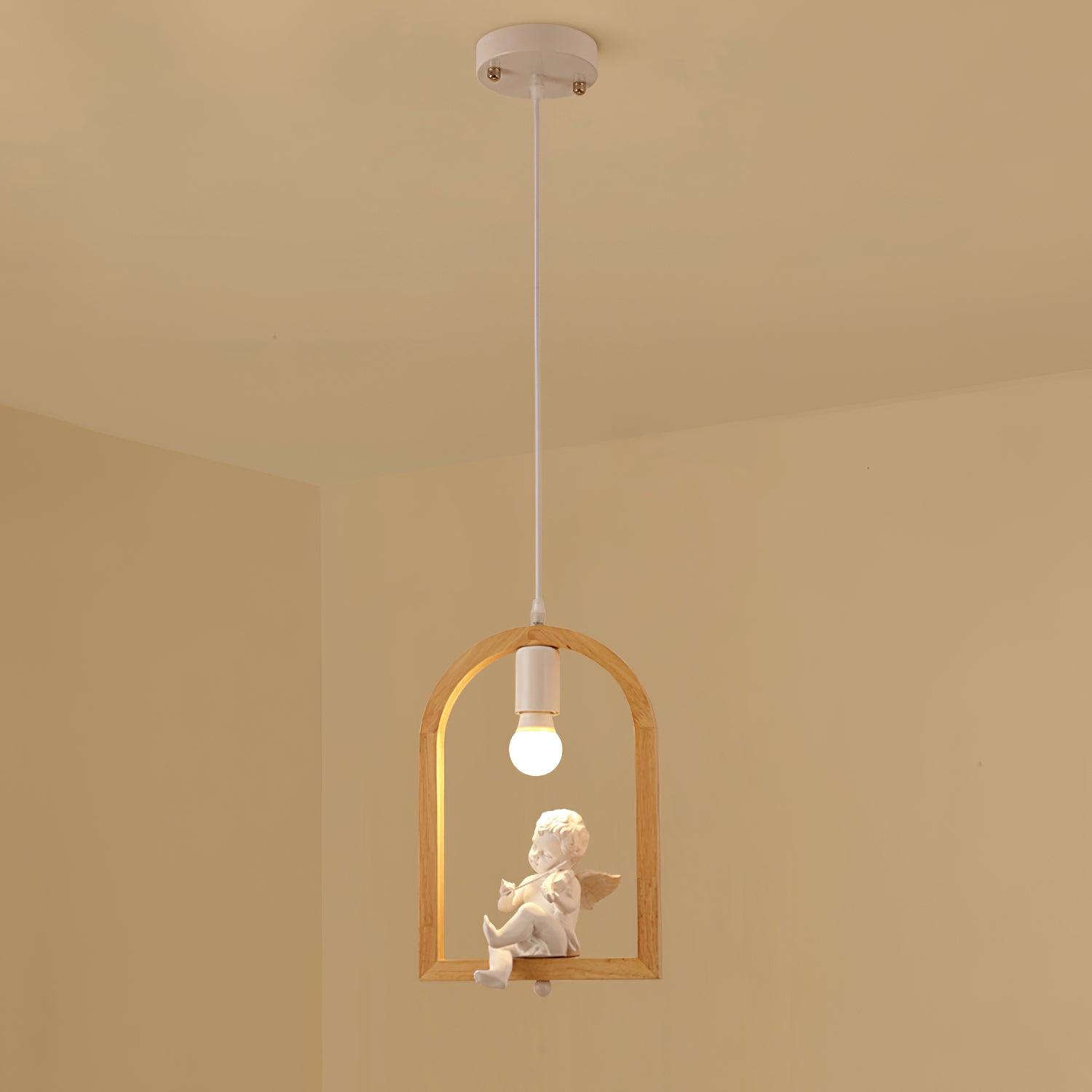 Wood Bird Resin Pendant Light - Lamp Outdoor