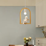 Wood Bird Resin Pendant Light - Lamp Outdoor