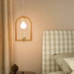 Wood Bird Resin Pendant Light - Lamp Outdoor