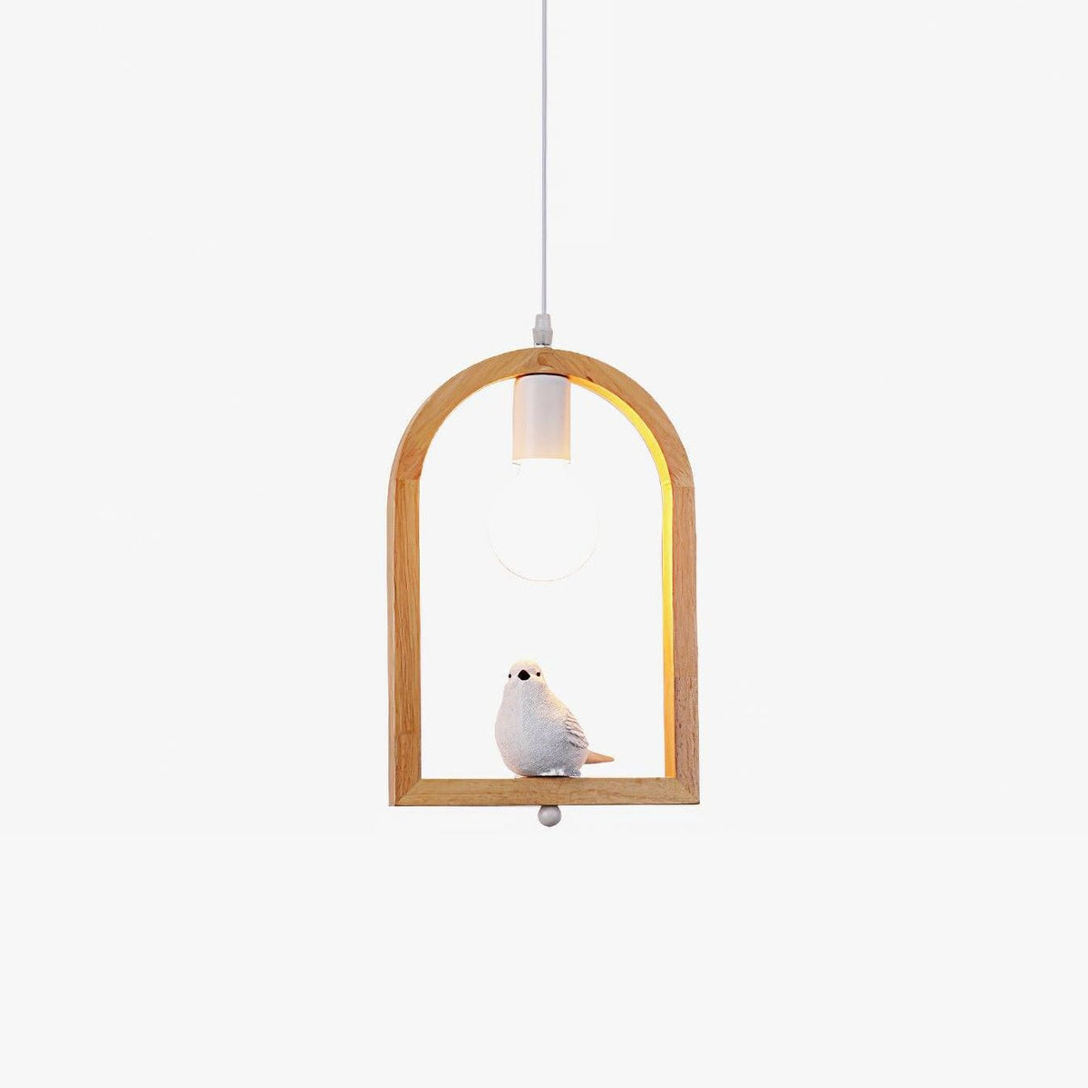Wood Bird Resin Pendant Light - Lamp Outdoor