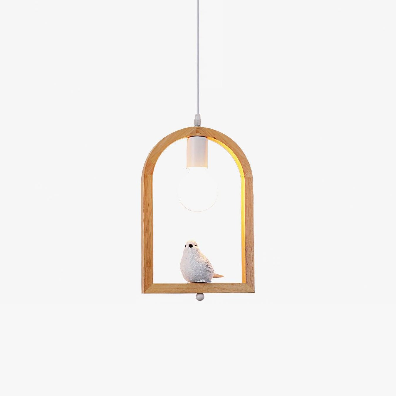 Wood Bird Resin Pendant Light - Lamp Outdoor