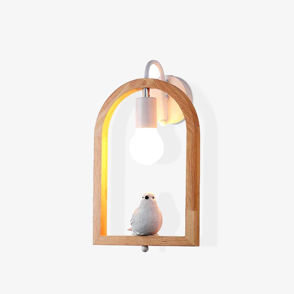 Wood Bird Resin Wall Light - Lamp Outdoor