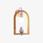 Wood Bird Resin Wall Light - Lamp Outdoor