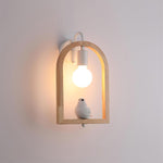 Wood Bird Resin Wall Light - Lamp Outdoor