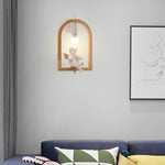Wood Bird Resin Wall Light - Lamp Outdoor