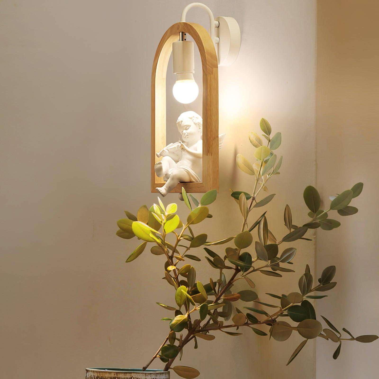 Wood Bird Resin Wall Light - Lamp Outdoor