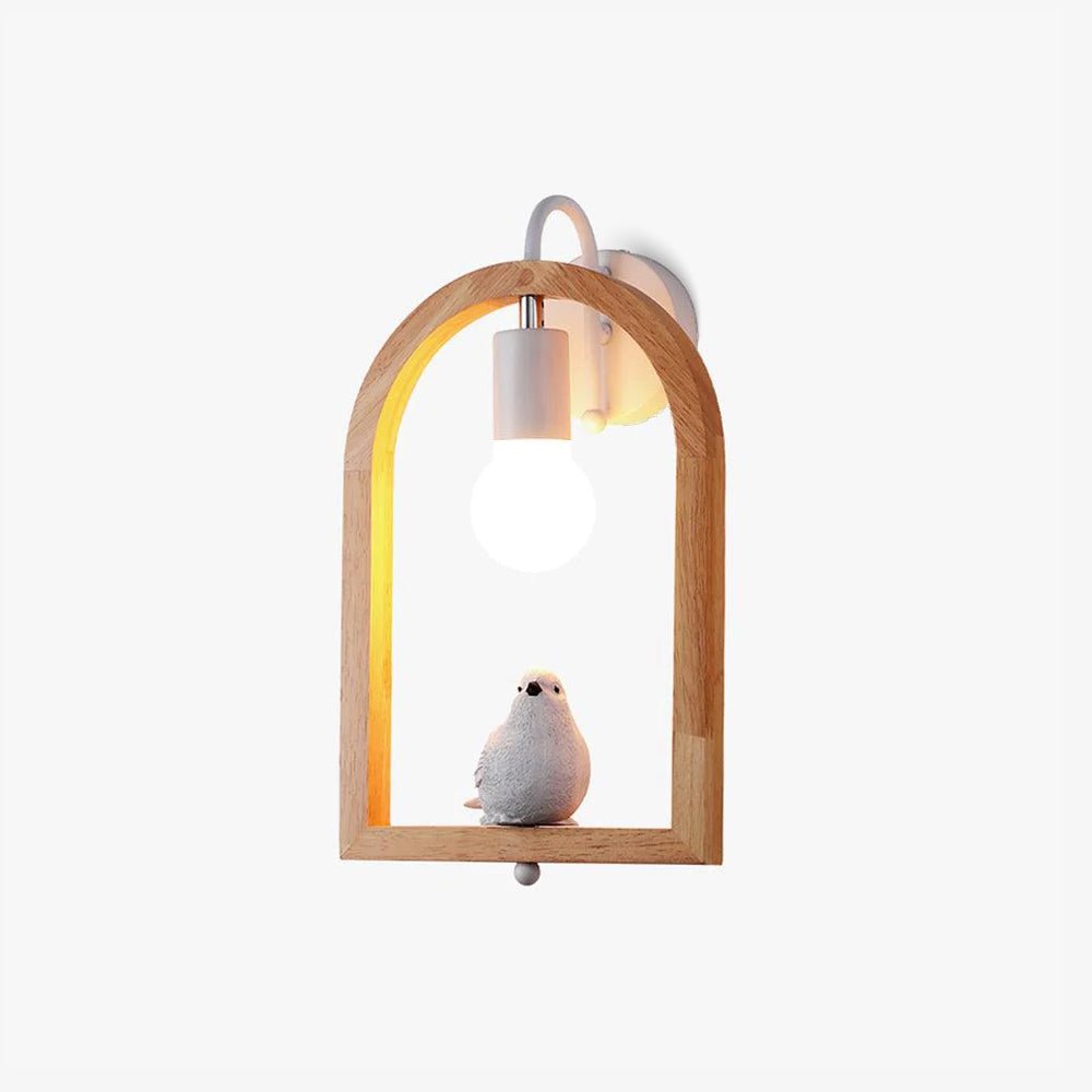 Wood Bird Resin Wall Light - Lamp Outdoor