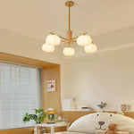 Wooden Cotton Balls Chandelier - Lamp Outdoor