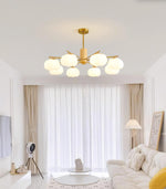 Wooden Cotton Balls Chandelier - Lamp Outdoor