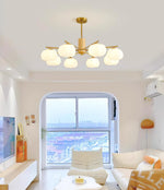 Wooden Cotton Balls Chandelier - Lamp Outdoor