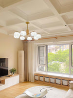 Wooden Cotton Balls Chandelier - Lamp Outdoor