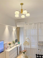 Wooden Cotton Balls Chandelier - Lamp Outdoor